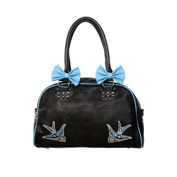 Banned Apparel Handbags - Banned Blue Swallows Purse